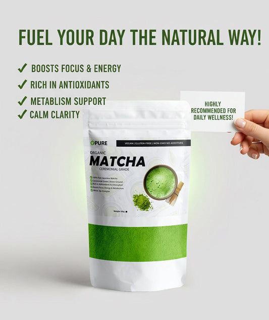 Opure Premium Japanese Matcha Powder – Ceremonial Grade