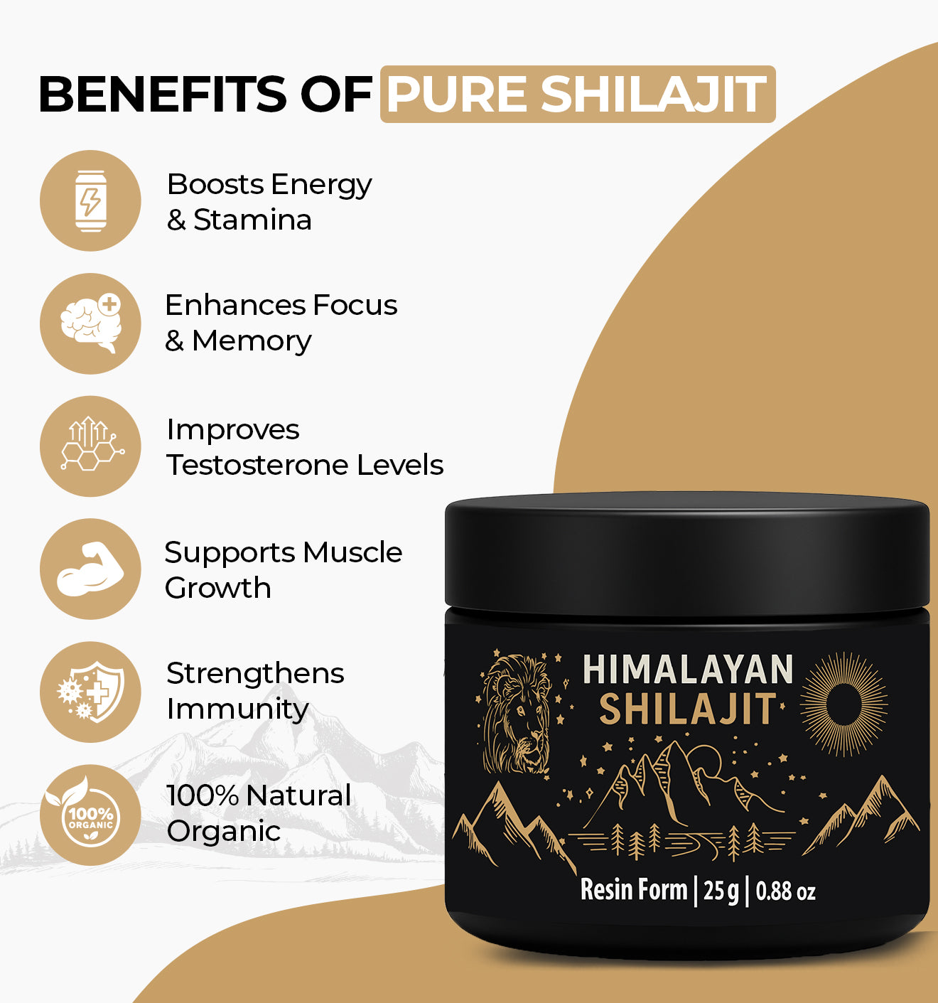 Pure Himalayan Shilajit Resin Free Spoon!