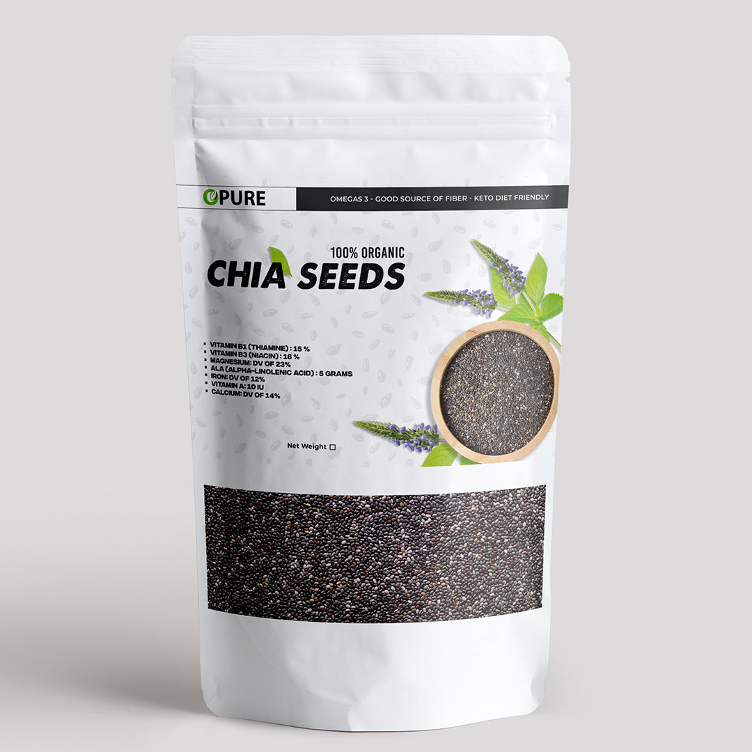 Chia Seeds 250g | Export Quality | Rich Omega 3 | Good Source of Fiber & Protein | Great with Shakes, Smoothies & Oatmeal | 500 Grams