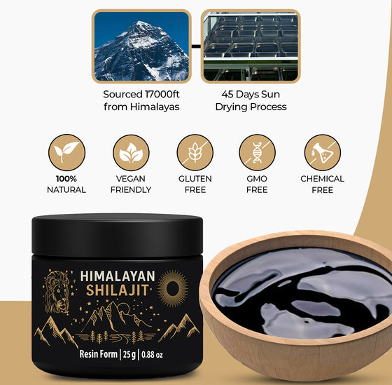 Pure Himalayan Shilajit Resin Free Spoon!