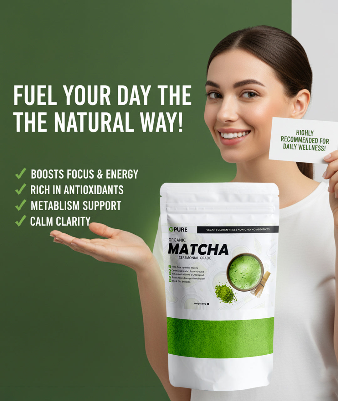Opure Premium Japanese Matcha Powder – Ceremonial Grade