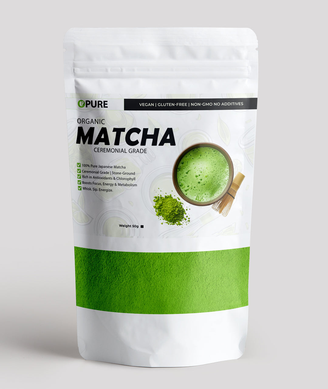 Opure Premium Japanese Matcha Powder – Ceremonial Grade