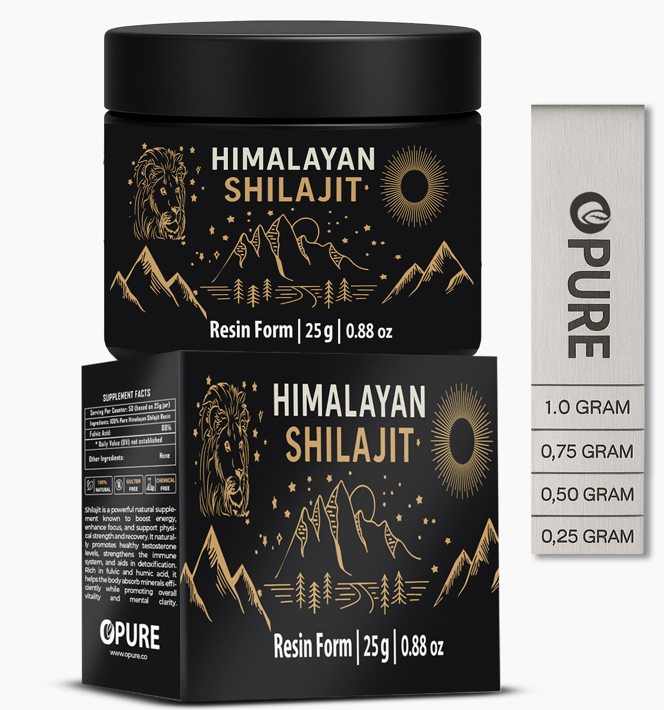 Pure Himalayan Shilajit Resin Free Spoon!