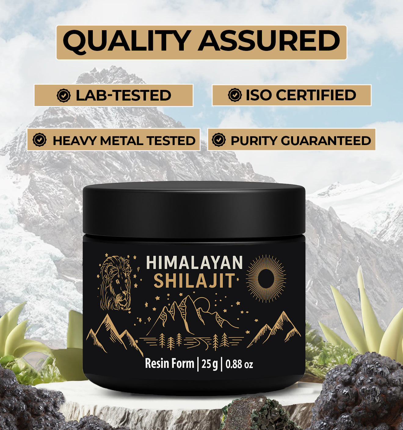 Pure Himalayan Shilajit Resin Free Spoon!