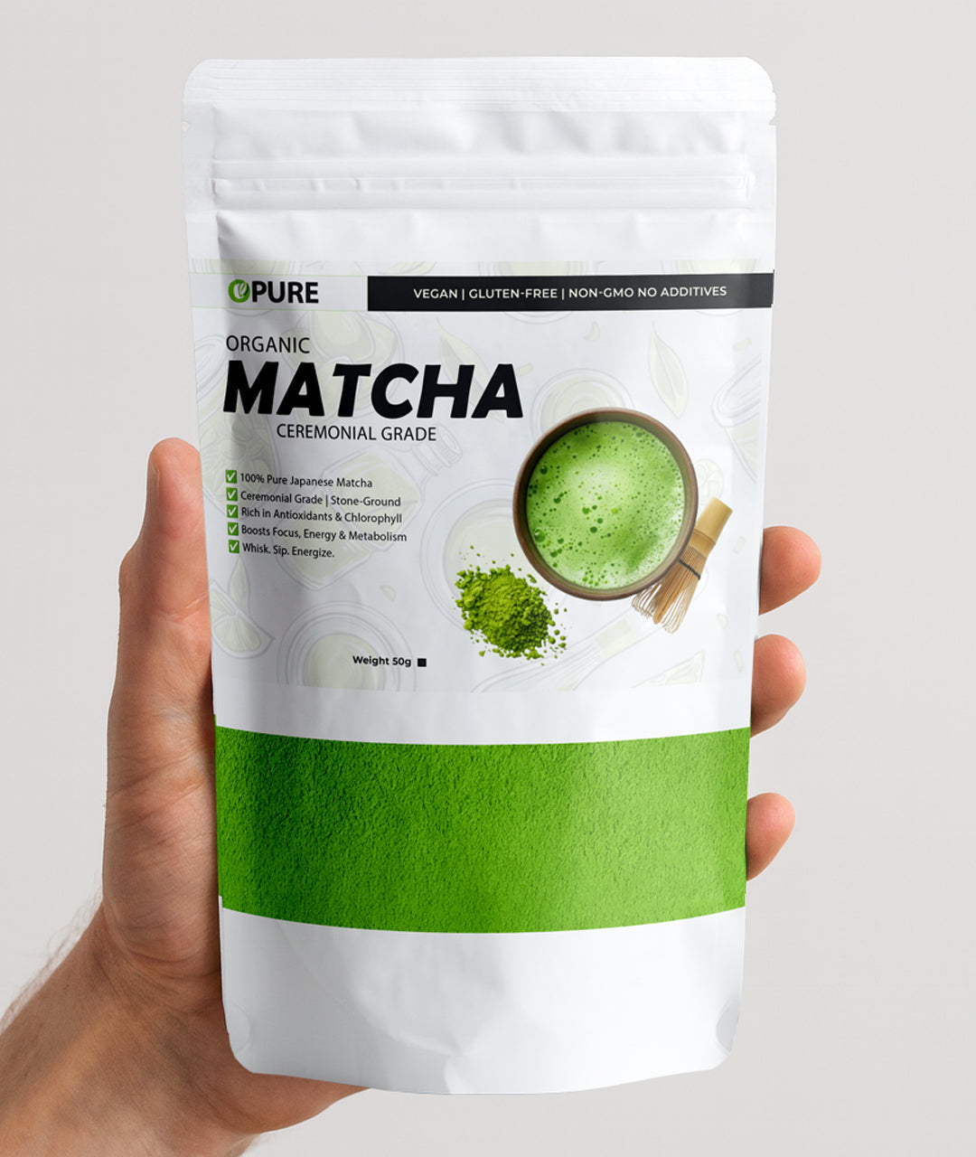 Opure Premium Japanese Matcha Powder – Ceremonial Grade