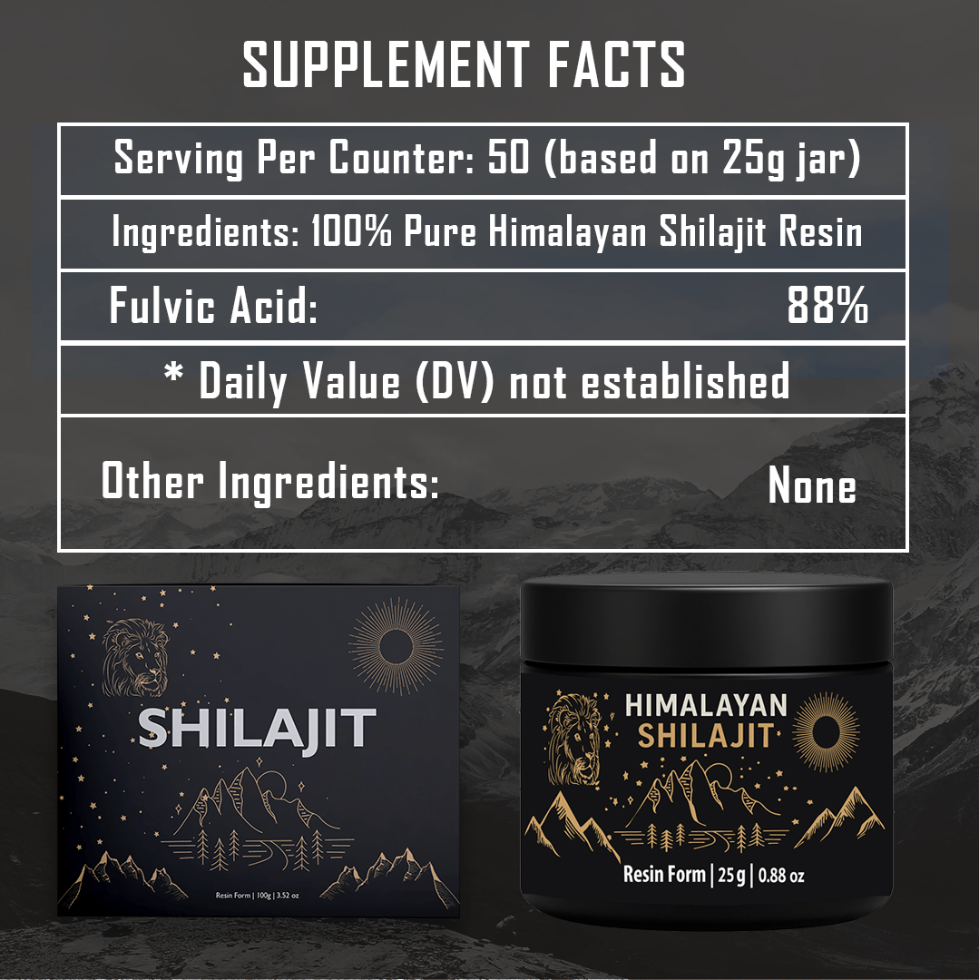 Shilajit Supplement Facts