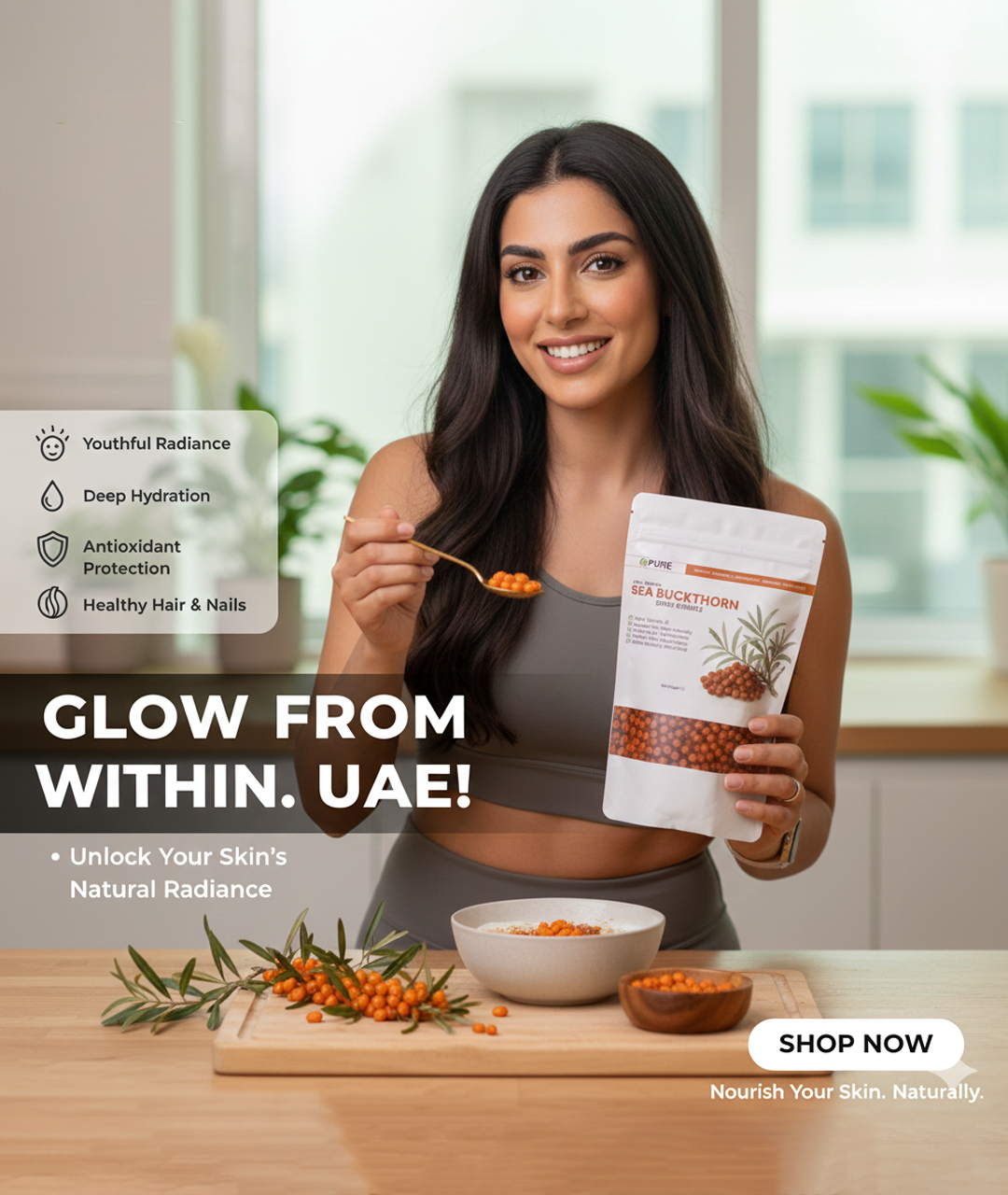 Opure Himalayan Sea Buckthorn Dried Berries – 100% Natural, Handpicked Superfruit